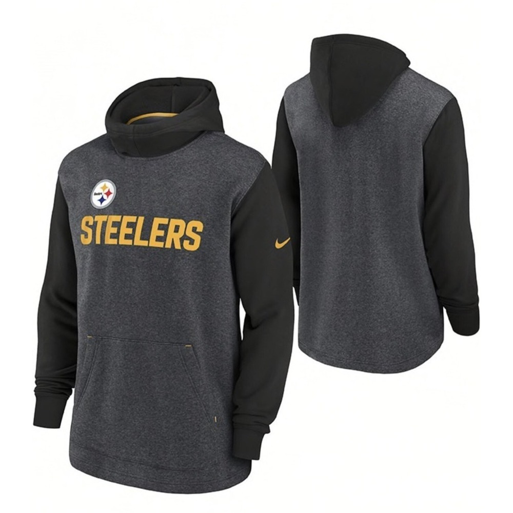 New Nike Pittsburgh Steelers Youth Football Hooded Sweatshirt Size Kids Medium